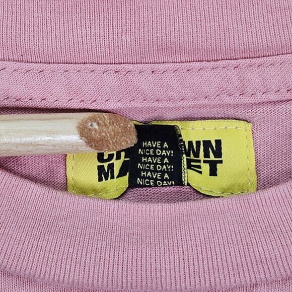 Made in USA Chinatown Market Cow Print Arch T-Shirt Pink Spell Out Logo Men's S - Picture 9 of 10